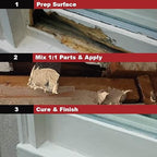 PC Products PC-Woody Wood Repair Epoxy Paste, Two-Part 24 oz in Two Cans - Image 3