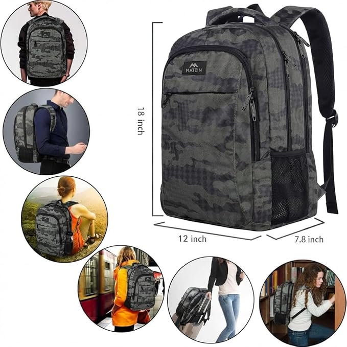 MATEIN 17.3 Inch Computer Backpack, Extra Large TSA Friendly Travel Laptop - Image 8