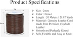 GENIQUE Real/Genuine Round Leather String Cord - Image 3