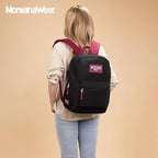 Montana West Backpack for Women Men 2 PCS Lightweight College Bookbags Casual - Image 2
