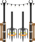 NUERPO String Light Poles, Metal Poles by NUERPO
