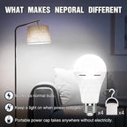 Neporal A19 Rechargeable Light Bulbs Emergency Light Bulb - Image 2