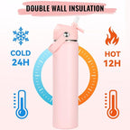 Fijinhom 24oz Insulated Stainless Steel Water Bottle, Wide Mouth Double Wall - Image 6