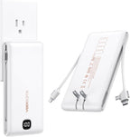 VEEKTOMX Portable Charger with Built in Cables 10000mAh, Power Bank by VEEKTOMX