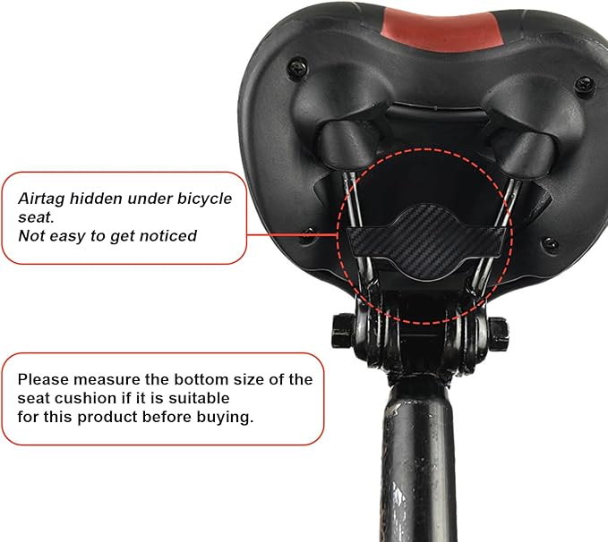 Hidden Airtag Mount for Bike, GPS Tracker Under Seat Waterproof, Bicycle - Image 3