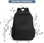 PAUBACK Black School Backpack for Girls Women Waterproof High School Book Bag - Image 6