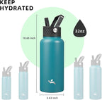 Konokyo 32 oz Insulated Water Bottle Stainless Steel Sport Bottles - Image 5