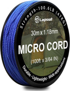 Micro Paracord, 1.18mm x 100ft Thin Mini Utility Braided Small Paracord by Legowitoutdoor