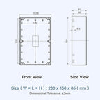 LeMotech Electrical Box Clear Cover Project Box IP65 Waterproof Junction Box - Image 8