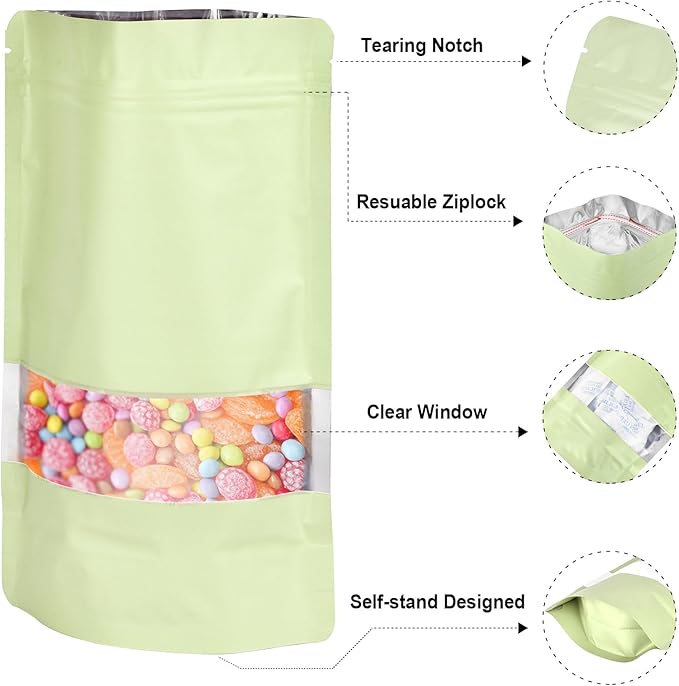 4"x6" 120pcs Mylar Bags for Food Storage, Smell Proof Bag - Image 3