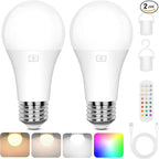 2-Pack A19 Rechargeable Light Bulbs by Yochoice