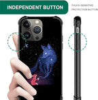 for iPhone 14 Pro Case, Galaxy Fox Wolf Pattern Graphic Design Girl Boy Soft - Image 3
