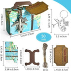 50 Set World Map Mini Suitcase Favor Boxes Party Favor Candy Box - Image 2