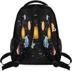 Backpacks Space Solar System School Bag Student Bookbag Adjustable Shoulder - Image 4