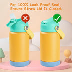 Kerilyn 12oz Kids Water Bottle 2 Pack, Stainless Steel Insulated Water Bottle - Image 6