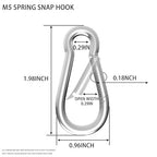 Carabiner, Heavy Duty Galvanized Steel Spring Snap Hook Carabiner Clips - Image 2