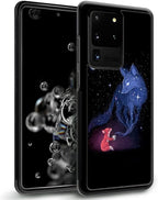 for Samsung Galaxy S20 Ultra Case, Galaxy Fox Wolf Pattern Graphic Design Girl - Image 2