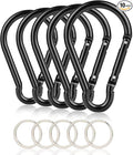 Carabiner Caribeaner Clip, Extra Large 4" Aluminum Carabeaner Keychain Hook by CampTek