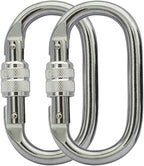 Heavy Duty Locking Climbing Carabiner Clip CE Rated 25 kN 5600 LB Rugged by BYANG