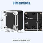 LeMotech Junction Box with Clear Cover IP65 Waterproof Project Box Dustproof - Image 2