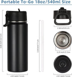 Volhoply 18oz Insulated Water Bottle Bulk 4 Pack, Kids Stainless Steel Water - Image 5