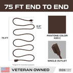 Iron Forge Cable Outdoor Brown Extension Cord 75 ft - Image 8