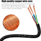 6FT 12/3 Outdoor Extension Cord, Heavy Duty 3-Outlet SJTW Indoor/Outdoor - Image 5