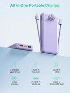 Portable Charger, 10000mAh PD20W USB C Fast Charging Power Bank - Image 9