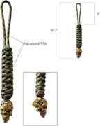 Handmade Lanyards with Brass Beads – Paracord 550 Survival Gear Leash - Image 2