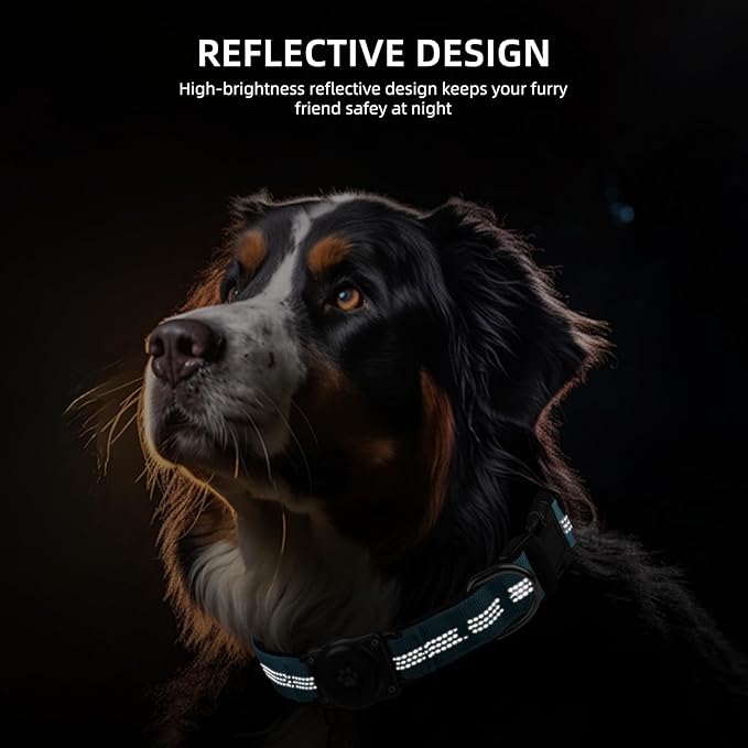Upgraded AirTag Dog Collar, IP68 Waterproof Air Tag Dog Collar Holder, - Image 4