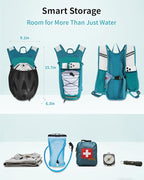 ECOHUB Hydration Backpack with 2L Water Bladder, Lightweight Running Hydration - Image 4