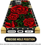 Compatible with iPhone 13 Pro Max Case, Vector Red Rose Green Leaf Luxury - Image 5