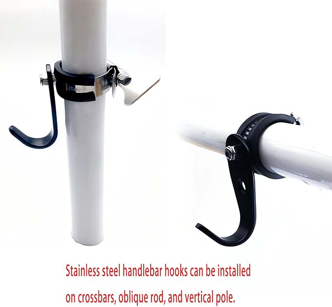 Adjustable Handlebar Hook Mount, Universal Pole Storage Hook - Image 4
