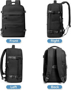 coowoz Large Travel Backpack For Women Men, Carry On Backpack Flight Approved - Image 9