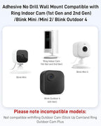 No Drill Ring Indoor Cam Adhesive Wall Mount Bracket, Strong Durable Adhesive - Image 2