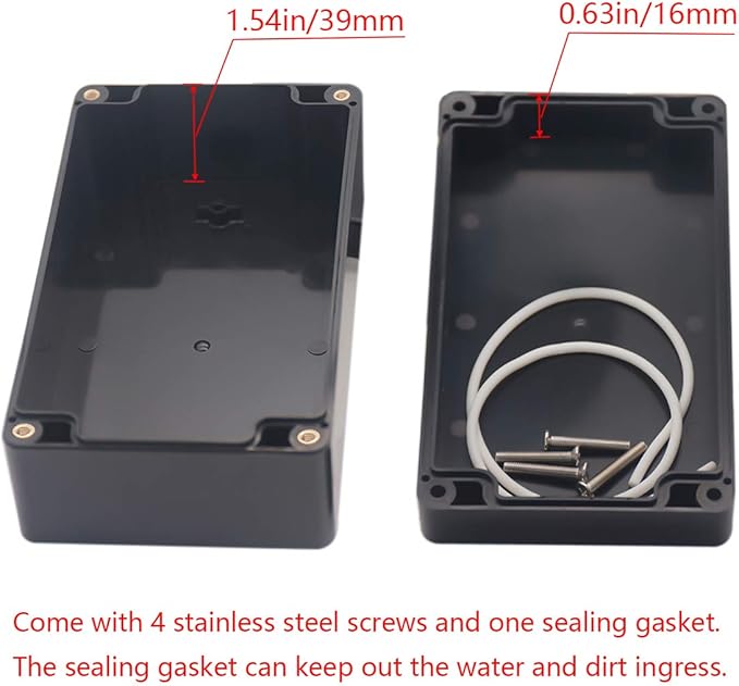 Project Box ABS Black Electrical Boxes IP65 Outdoor Waterproof Box Electronic - Image 5