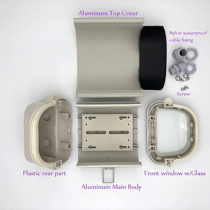 OwlCat 6inch Security CCTV Camera Housing Case Clear Glass Without Lens Cutout - Image 9