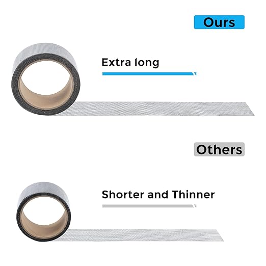 Secopad Grey Window Screen Repair Tape, 2IN X 30FT Screen Repair Kit - Image 6