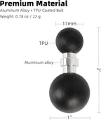 1" to 17mm Ball Adapter, Compatible - Image 2