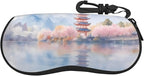 Watercolor Orca Whale Glasses Case Neoprene Portable Zipper Eyeglass Bag by WAYOQI