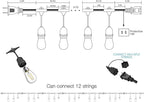 Banord Outdoor String Lights Commercial Grade 96ft Waterproof - Image 7