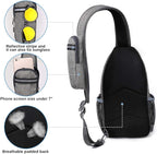 WATERFLY Crossbody Sling Backpack Sling Bag Travel Hiking Chest Bag Daypack - Image 6