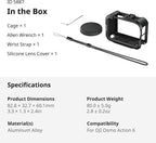SmallRig Cage for DJI Osmo Action 6, Aluminum Alloy Camera Cage - Image 9