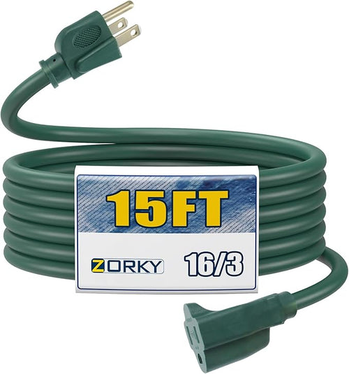 15ft Outdoor Extension Cord for Christmas Decorations by Zorky