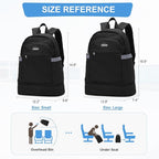 coofay Black Gym Backpack For Women Men Travel Backpack - Image 2