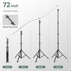 SENSYNE 72" Phone Tripod, Extendable Cell Phone Tripod Stand, Selfie Stick - Image 4
