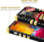 Compatible with iPhone 15 Pro Case, Queen Lip Crown Leopard Print Luxury Golden - Image 7