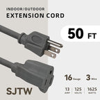 50ft Outdoor Extension Cord for Christmas Decorations- 16/3 Heavy Duty SJTW - Image 2