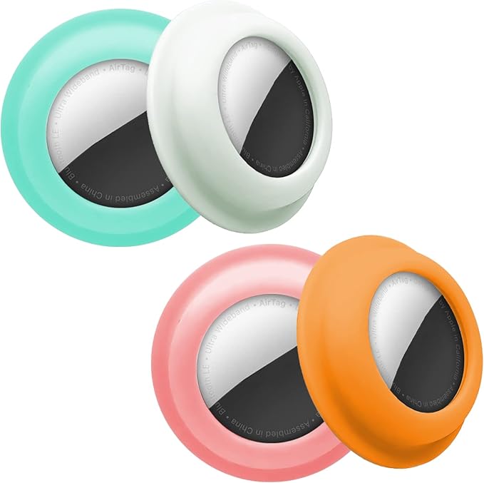 Aimtel Case for Apple AirTag Sticker, 4 Pack Air Tags Removable Adhesive Mount by Aimtel