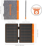 20W Small Solar Panel Charger 5V USB-A USB-C Foldable Portable Lightweight ETFE - Image 4